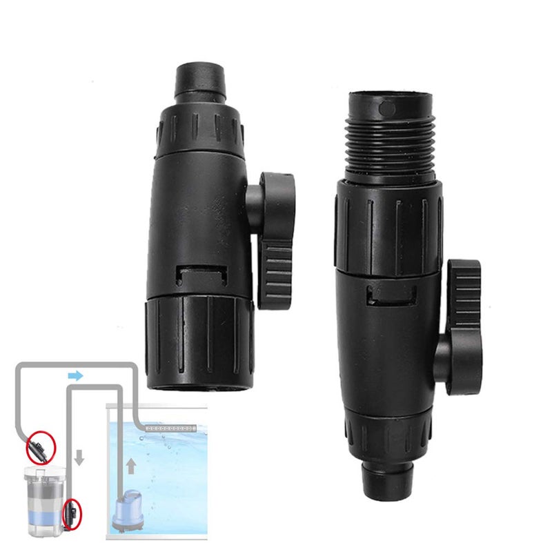 Tnfeeon Aquarium Hose Valve, Fish Hose Pipe Quick Release Connector Adapter Aquarium Filter Connector(16mm/0.6inch) - Image 2